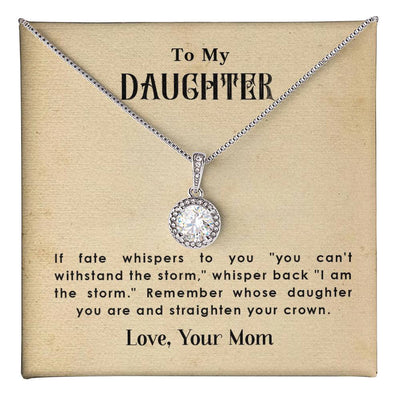 Cushion Cut CZ Pendant Necklace – Inspirational Gift for Her – 14k White Gold