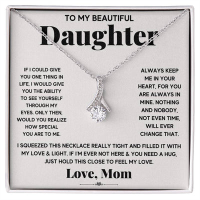CZ Pendant Necklace – Gift for Daughter – Alluring Beauty Style – Gold Finish