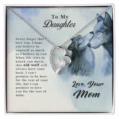 CZ Crystal Heart Pendant Necklace – Gift for Dad or Grandpa – Gold or White Gold