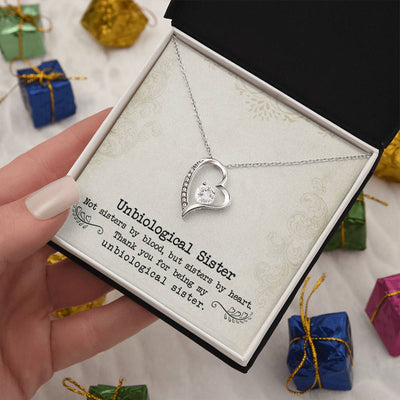 CZ Crystal Heart Pendant Necklace – Gift for Best Friend – Gold or White Gold