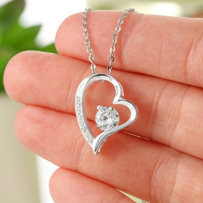 Forever Love Necklace – CZ Crystal Heart Pendant Gift for Her